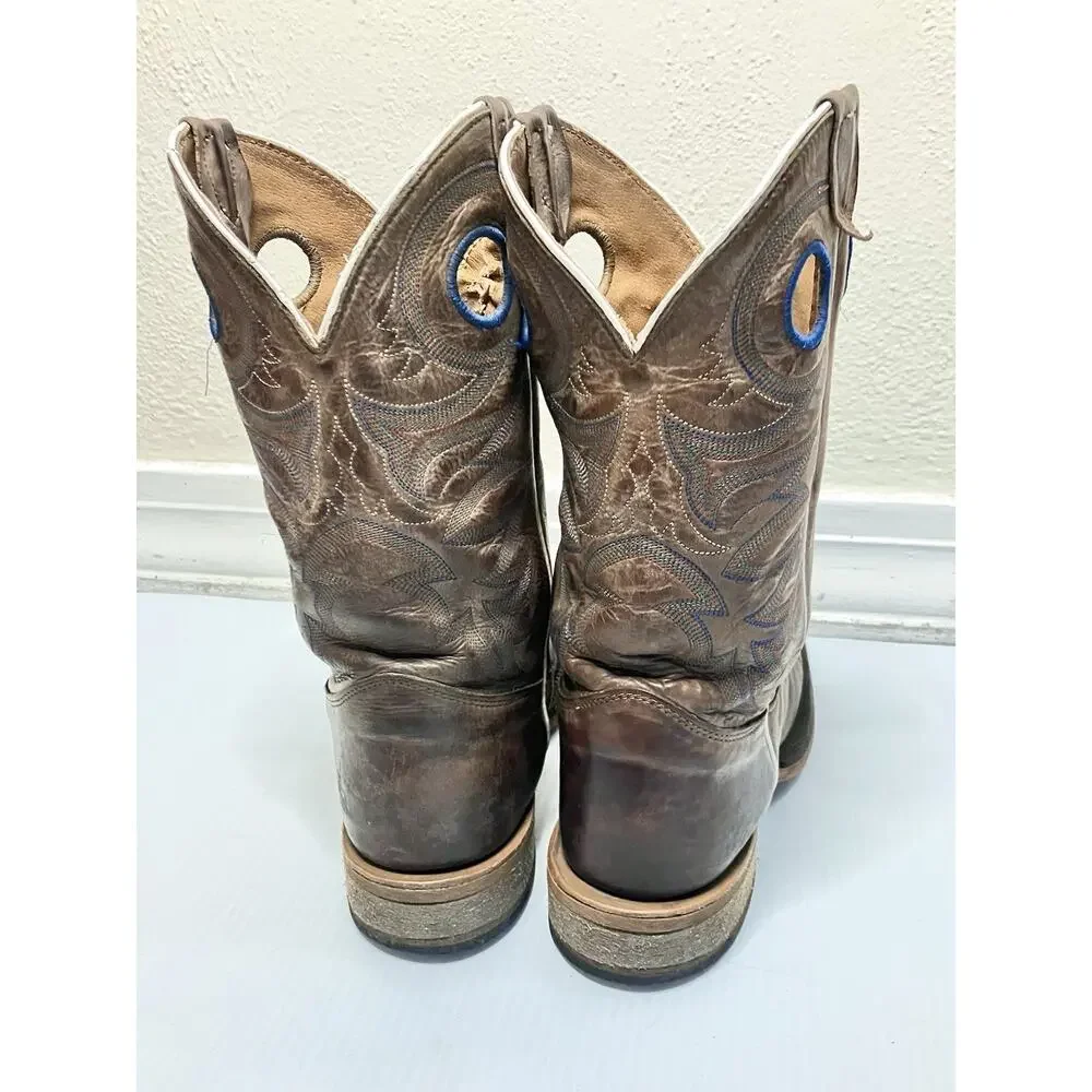 Justin Men’s 10.5 Bent Rail Caddo Square Toe Cowboy Tan Western Boots BR744